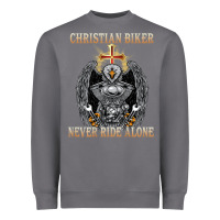 Storm jesus christian biker never ride alone Heavyweight Sweatshirt - ArtMosaic