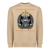 Mushroom jesus christian biker never ride alone Heavyweight Sweatshirt - ArtMosaic