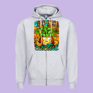 Go Fall On A Cactus Zipper Hoodie Designed By Adodesignshop