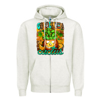 Oatmeal Heather go fall on a cactus Zipper Hoodie - AdoDesignShop
