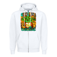 White go fall on a cactus Zipper Hoodie - AdoDesignShop