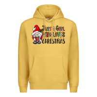 Antique Gold just a girk who loves christmas Premium Hoodie - CowhideDigitalArt