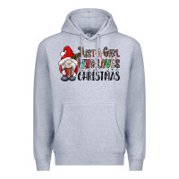 Heather Grey just a girk who loves christmas Premium Hoodie - CowhideDigitalArt