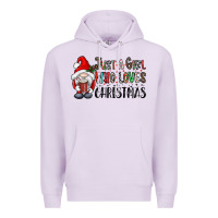Lilac just a girk who loves christmas Premium Hoodie - CowhideDigitalArt