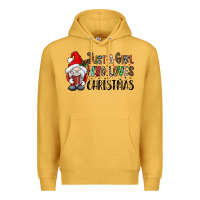 Mustard just a girk who loves christmas Premium Hoodie - CowhideDigitalArt