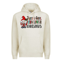 Oatmeal Heather just a girk who loves christmas Premium Hoodie - CowhideDigitalArt
