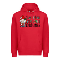 Red just a girk who loves christmas Premium Hoodie - CowhideDigitalArt