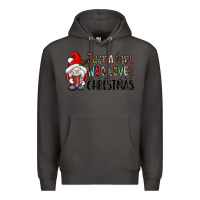 Smoke just a girk who loves christmas Premium Hoodie - CowhideDigitalArt