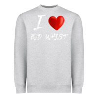Heather Grey i love heart bid whist card game t shirt Heavyweight Sweatshirt - ArtMosaic