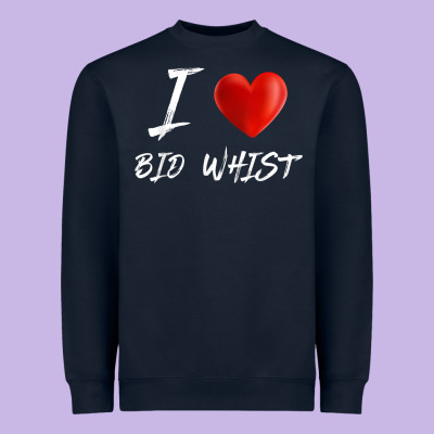 I Love Heart Bid Whist Card Game T Shirt Heavyweight Sweatshirt Designed By Artmosaic
