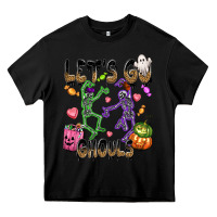 Black Let's go ghouls Heavy Core Tee - NancyCooperArtShop
