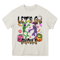 Cream Let's go ghouls Heavy Core Tee - NancyCooperArtShop