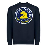 Navy boston marathon Heavyweight Sweatshirt - ArtMosaic