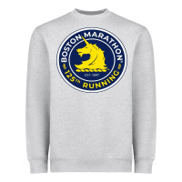 Heather Grey boston marathon Heavyweight Sweatshirt - ArtMosaic