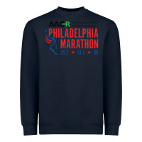 Navy PHILADELPHIA MARATHON Heavyweight Sweatshirt - ArtMosaic