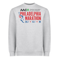 Heather Grey PHILADELPHIA MARATHON Heavyweight Sweatshirt - ArtMosaic