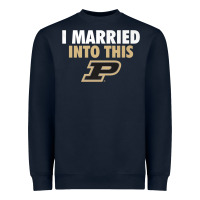 Navy Purdue Boilermakers Married Into This - Apparel Heavyweight Sweatshirt - ArtMosaic