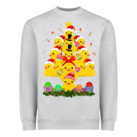 Heather Grey duck rubber duck christmas tree duckie and quack christmas 123 Heavyweight Sweatshirt - ArtMosaic