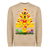 Mushroom duck rubber duck christmas tree duckie and quack christmas 123 Heavyweight Sweatshirt - ArtMosaic