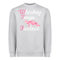 Heather Grey whiskey tango foxtrot military womens fun wtf quote t shirt Heavyweight Sweatshirt - ArtMosaic