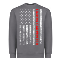 Union Carpenter With A Vintage American Flag For Fans Heavyweight Sweatshirt | Teevron