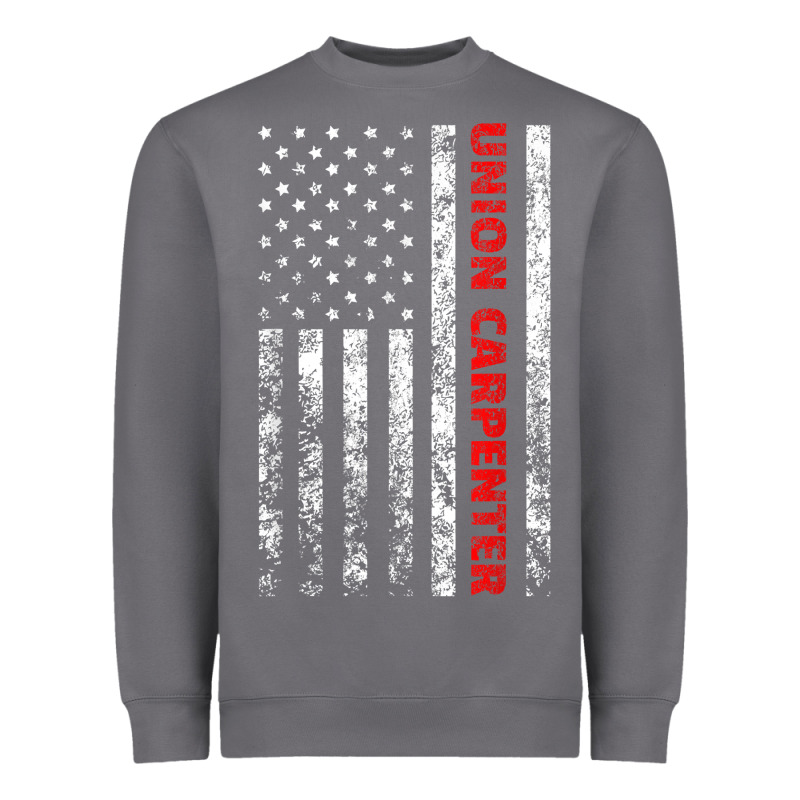 Union Carpenter With A Vintage American Flag For Fans Heavyweight Sweatshirt by ArtMosaic | Teevron
