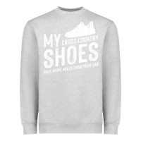 Heather Grey cross country running   xc run runner pullover hoodie Heavyweight Sweatshirt - ArtMosaic