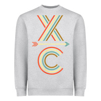 Heather Grey X-Country Design For Cross Country Runners and Coaches Heavyweight Sweatshirt - ArtMosaic