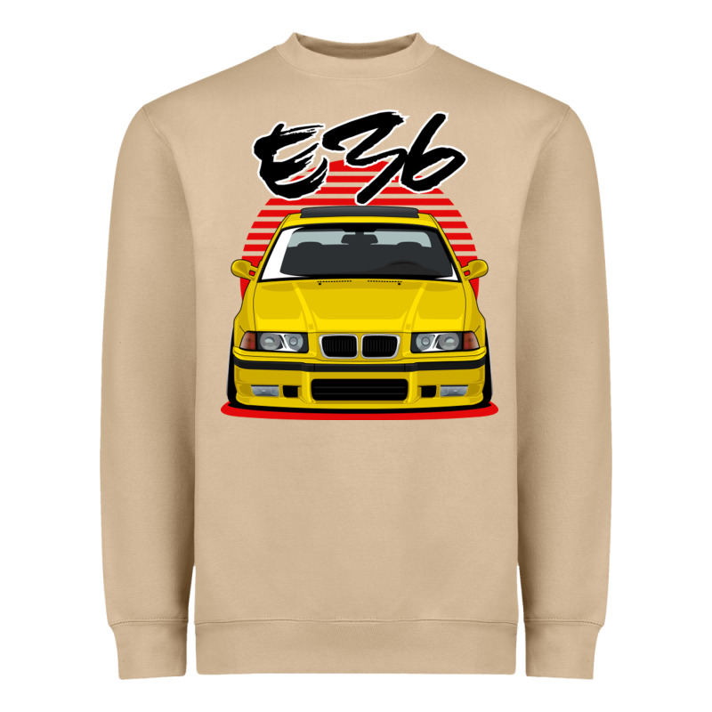 Yellow E36 Heavyweight Sweatshirt by ArtMosaic | Teevron