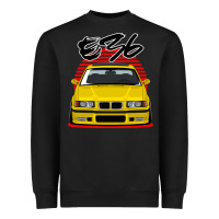 Black Yellow E36 Heavyweight Sweatshirt - ArtMosaic