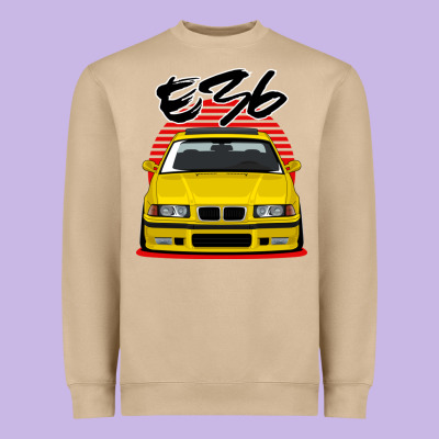 Yellow E36 Heavyweight Sweatshirt Designed By Artmosaic