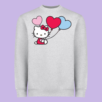 Kitty Heavyweight Sweatshirt Designed By Artmosaic