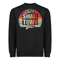 Black Limited Edition Retro Vintage Just A Small Town Girl Heavyweight Sweatshirt - ArtMosaic