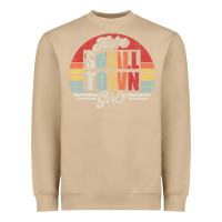 Mushroom Limited Edition Retro Vintage Just A Small Town Girl Heavyweight Sweatshirt - ArtMosaic