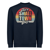Navy Limited Edition Retro Vintage Just A Small Town Girl Heavyweight Sweatshirt - ArtMosaic