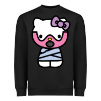 Black hell kitty cute devil Heavyweight Sweatshirt - ArtMosaic