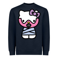 Navy hell kitty cute devil Heavyweight Sweatshirt - ArtMosaic