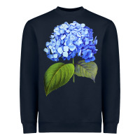 Navy Blue  hydrangea Heavyweight Sweatshirt - ArtMosaic