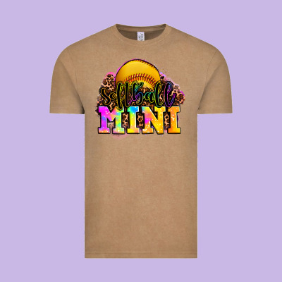 Softball Mini Vintage Tee Designed By Oliviacreatesart