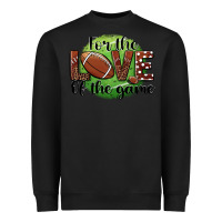 Black for the love of the game football Heavyweight Sweatshirt - BarkalooDesign