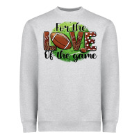 Heather Grey for the love of the game football Heavyweight Sweatshirt - BarkalooDesign