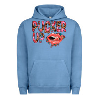 Pigment Pebble Blue pucker up Urban Hoodie - JahusDesignShop
