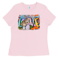 Bubblegum Pink love easter Ladies Tee - CowGirlArtShop