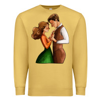 Antique Gold valentines day couple Premium Sweatshirt - AdoDesignShop