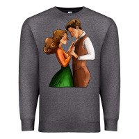 Charcoal Heather valentines day couple Premium Sweatshirt - AdoDesignShop