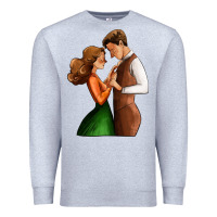Heather Grey valentines day couple Premium Sweatshirt - AdoDesignShop