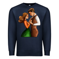 Navy valentines day couple Premium Sweatshirt - AdoDesignShop