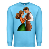 Ocean Blue valentines day couple Premium Sweatshirt - AdoDesignShop