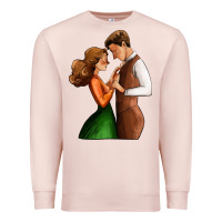 Pale Pink valentines day couple Premium Sweatshirt - AdoDesignShop