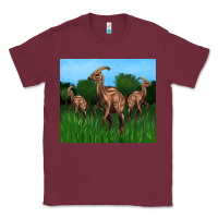 Burgundy parasaurolophus Classic Tee - Artiststas